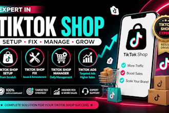 fix tiktok shop, setup tiktok dropshipping, tiktok shop manager and tiktok ads