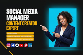 be social media marketing manager tiktok post instagram and facebook ads