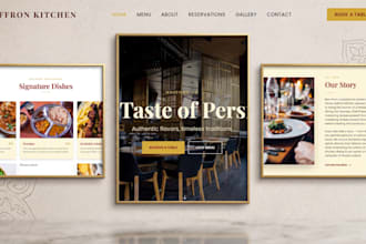 design a modern restaurant website with online reservation