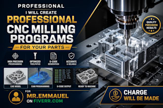 create professional cnc milling programs for your parts