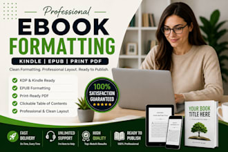do amazon kdp ebook formatting, edit book, paperback formatting or amazon kdp ad