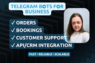 build a custom telegram bot for your business using python