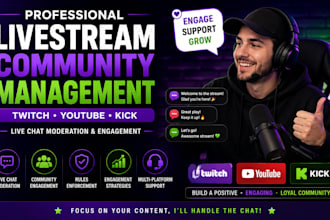 do twitch channel management and kick development
