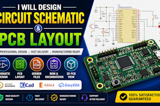 create pcb design, schematic, and gerber files