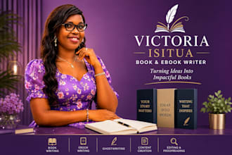be your professional ghostwriter for books and ebooks