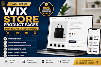 set up wix store product pages payment and shipping pages