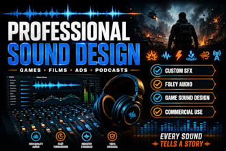 create sound design for games films ads media audio experiences audio effects