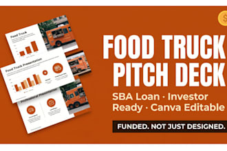 design a pitch deck for food truck startup and restaurant funding