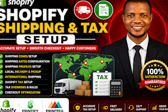 set up shopify shipping settings and shopify tax setup