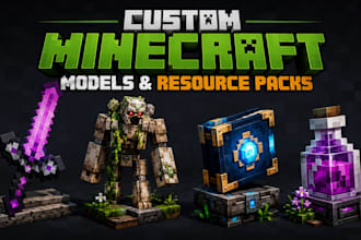 create custom minecraft models and resource packs built in blockbench for you