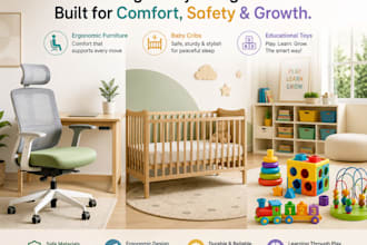 do design ergonomic furniture baby cribs educational plastic toys for toddlers