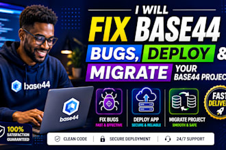 fix base44 bugs, deploy your base44 app, and migrate your base44 project
