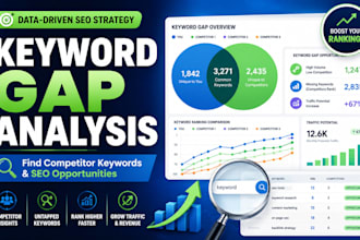 perform competitor keyword and backlink gap analysis