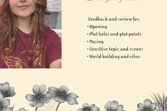 do beta reading and character analysis for your book
