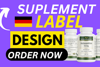 do label design, supplement label design, bottle label design and product label