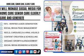manage social media for home care senior care elderly care and generate leads