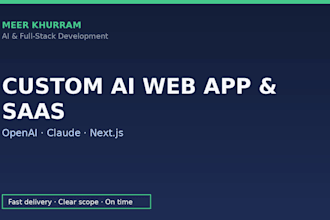 develop a custom ai web app or saas with openai and nextjs