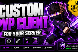 create a custom minecraft pvp client for your server brand
