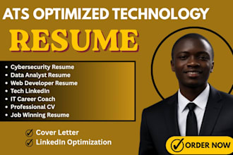 write an ats resume, CV, and linkedin for tech professionals