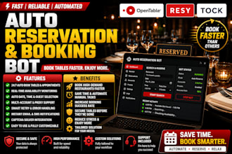 do restaurant auto reservation bot opentable appointment bot resy web automation