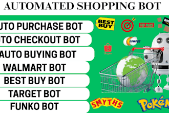 develop auto buying bot pokemon bot shopping bot auto purchase bot booking bot