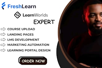 setup learnworlds, freshlearn online course website and lms platform