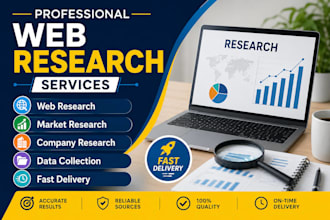 do professional web research, internet research, and data collection