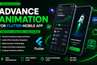do advance animation for flutter mobile app