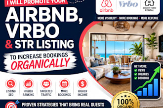 grow your airbnb, vrbo and str listing organically to attract more bookings