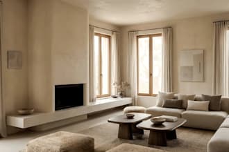 do 3d living room interior design with realistic renderings