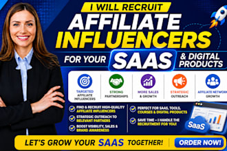 recruit affiliate influencers for your saas and digital products