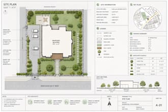 design 2d site plan  architect site plan landscape plan for site plan