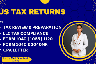 prepare and file us tax return, us tax filings, llc tax 1120, 1065