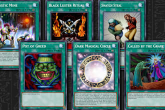 design custom mtg trading card game, tcg, yugioh card, pokemon, card box mockup