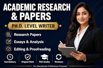 provide academic research, editing, proofreading, and citation formatting