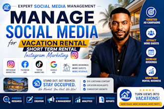 be your vacation rental social media manager short term rental marketing meta ad