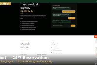 ai booking chatbot and website for your restaurant