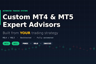 develop a custom mt4 mt5 expert advisor and forex trading bot
