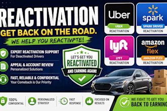uber reactivation, spark driver reactivation, lyft, amazon flex reactivation