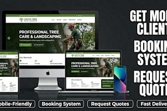 design a tree service landscaping tree removal and lawn care website
