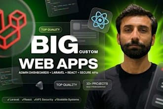 build custom laravel and react web applications