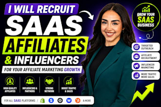 recruit saas affiliates and influencers for your affiliate marketing growth