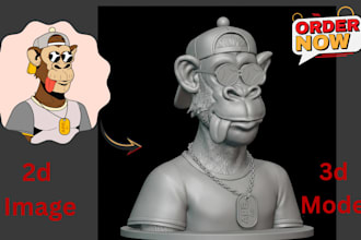 convert 2d sketch, image, photo into 3d printable stl models, 3mf file 3d print