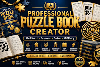 create custom puzzle books brain teasers and activity books for KDP puzzle logic