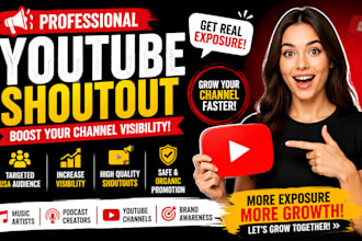 do organic youtube video shoutout to my real and active audience