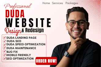 design develop website redesign website landing page using duda website builder