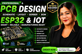 design esp32 pcb iot circuit schematic gerber files and bom smart device pcb