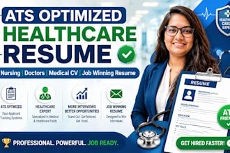 write ats optimized healthcare resume for nursing and medical jobs