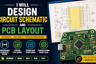 design professional pcb, gerber files and circuit schematic