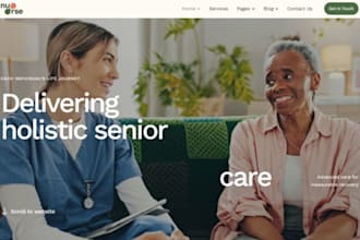 design squarespace home care website senior care agency healthcare website